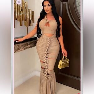 Beige rope dress size S